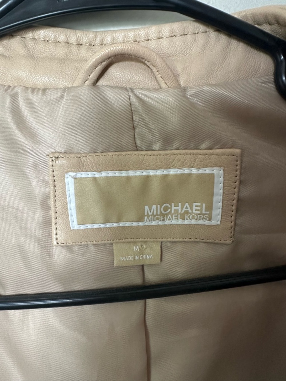 Michael Kors Leather Moto Zip Pocket Jacket - Picture 2 of 7
